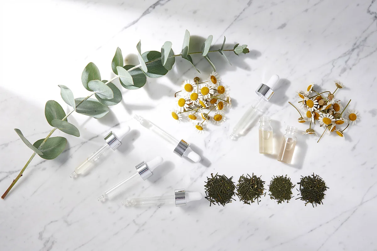 Lush green botanical background