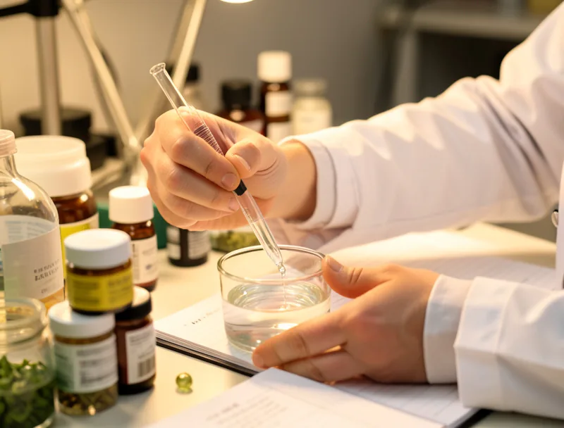 Chloé Fournier in her lab