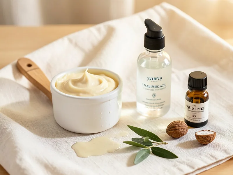 Nourishing ceramide and squalane ingredients for dry dehydrated skin