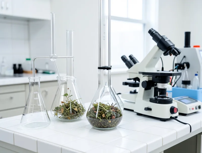 High-tech skincare laboratory